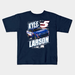 Kyle Larson Navy Patriotic Kids T-Shirt